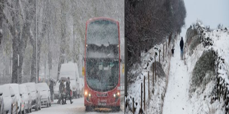  إغلاق مئات المدارس في بريطانيا بسبب تساقط كثيف للثلوج